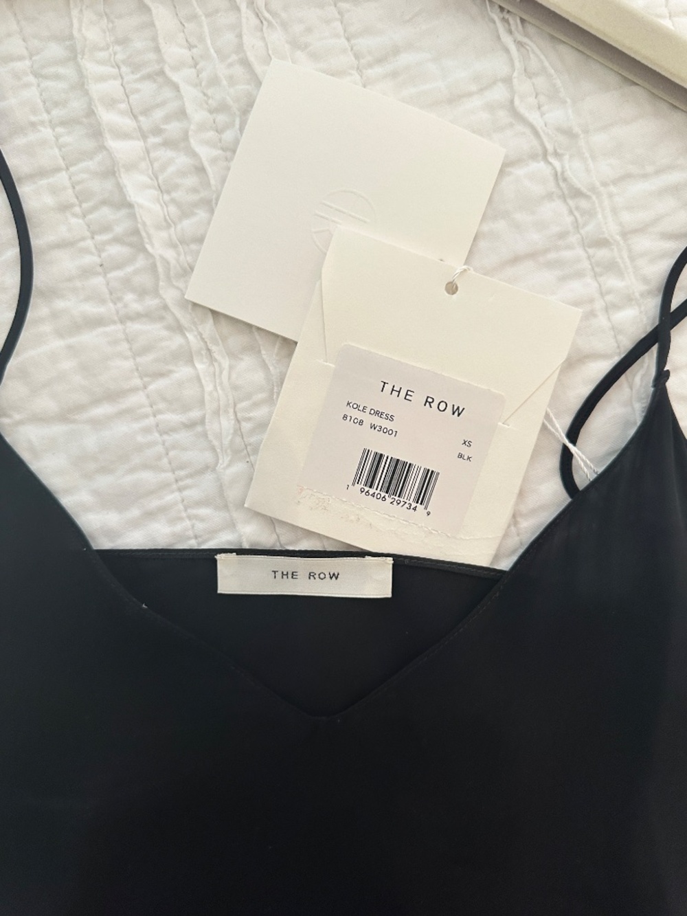 NWT The Row Kole Maxi Dress | Black | XS | Cupro Vegan Silk - Picture 4 of 9